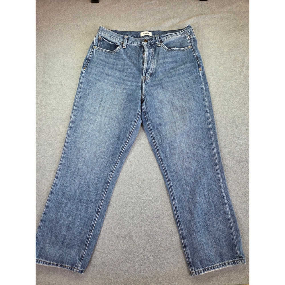 Pistola Denim Kee Straight Leg Jeans Women's Size 30 Medium Wash Button Fly